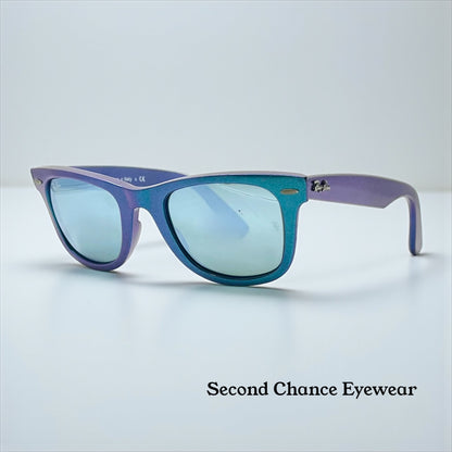 Ray-Ban RB2140 Wayfarer Cosmo Collection Mercury Blue Iridescent 50-22