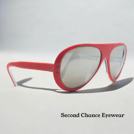 Cébé Alpine Crafts 415 Vintage Sunglasses – Red|White|Blue Tricolor 80S Shield – Made In France