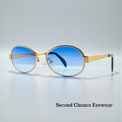 Anoptic “Anna” Vintage Sunglasses W|New, Custom Gradient Blue Lenses-Deadstock