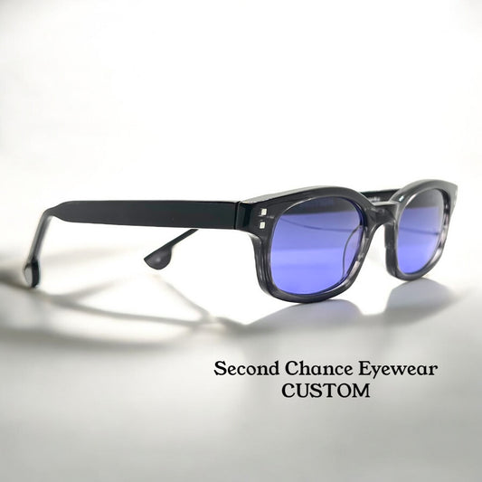 Fiction By L.A. Eyeworks Tom 033 Sunglasses-W| New, Solid Midnight Violet Custom Lenses