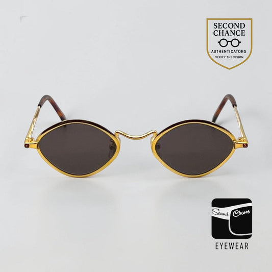 Kenzo KE 2872 Vintage Oval Gold Sunglasses-Unworn/NOS-Made in Japan