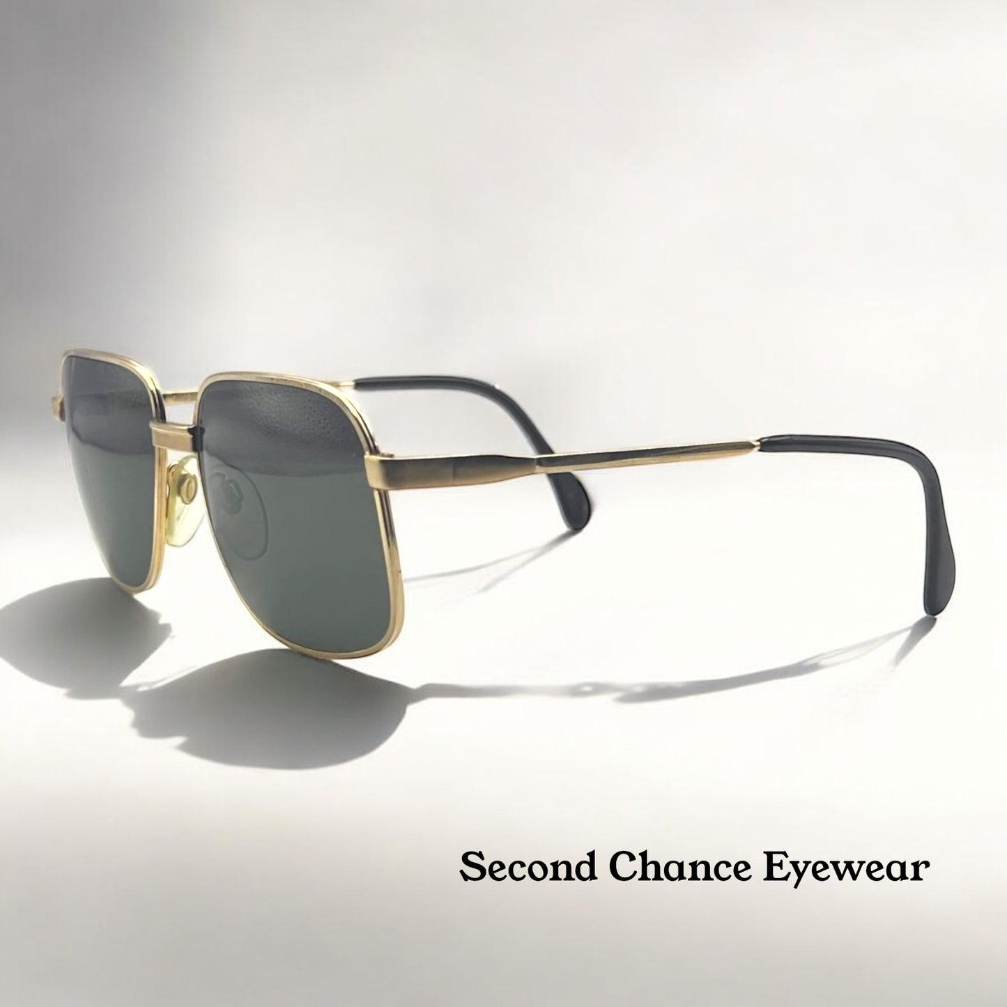 Vintage New|Old Leonard Harley Gold Plated Sunglasses- Mod. Lh1010 Gp 18Ct. 55Mm