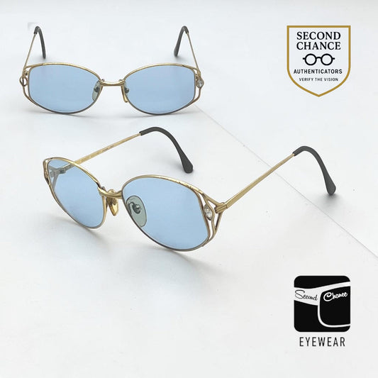 Giorgio Armani 206 703 Vintage Sunglasses-New Sky Blue Custom Lens-Unworn/Italy