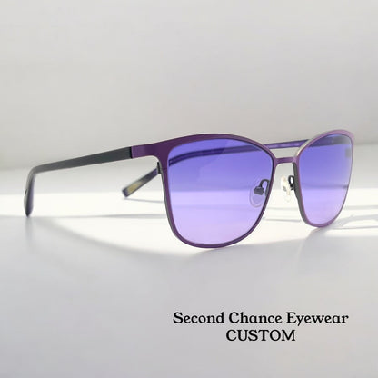 Kung Fu Eyes Sophia 159 Purple Titanium Sunglasses w|New, Custom Gradient Lenses