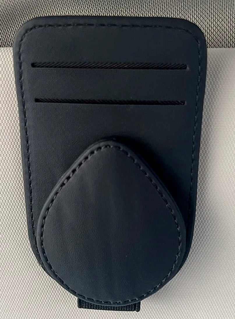 Double Slot-Magnetic Closure- Eyewear Visor Clip-Universal Fit-Card Fastener-Brand New