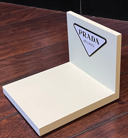 Prada “L-Shaped” Counter Display Magnetic Logo-Brand New-Retail Branded Display