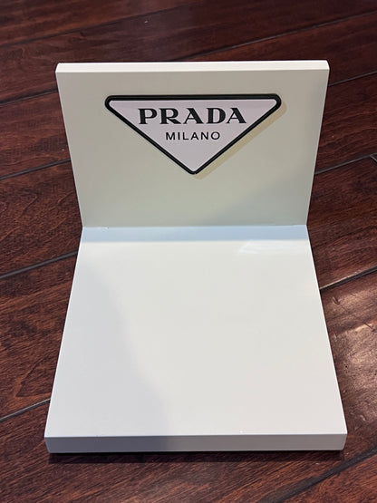 Prada “L-Shaped” Counter Display Magnetic Logo-Brand New-Retail Branded Display