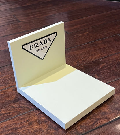 Prada “L-Shaped” Counter Display Magnetic Logo-Brand New-Retail Branded Display