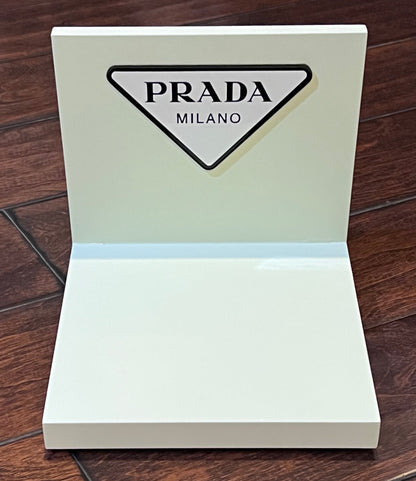 Prada “L-Shaped” Counter Display Magnetic Logo-Brand New-Retail Branded Display