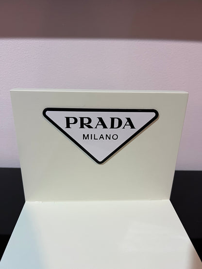 Prada “L-Shaped” Counter Display Magnetic Logo-Brand New-Retail Branded Display