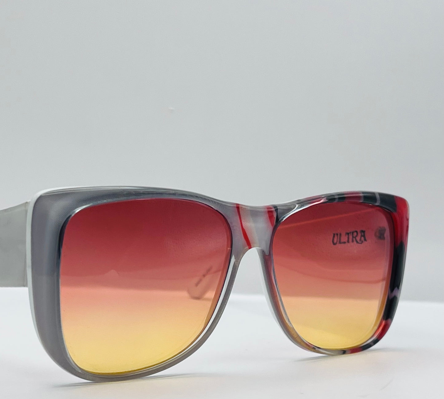 Ultra Catalina 4 Striped Sunglasses-Vintage 1980’S-With Brand New “Berkos Designs” Lenses