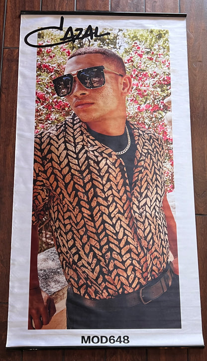 Cazal In-Store Advertising - Hanging Silk Pop Marketing Piece - 24” X 47” - Rare