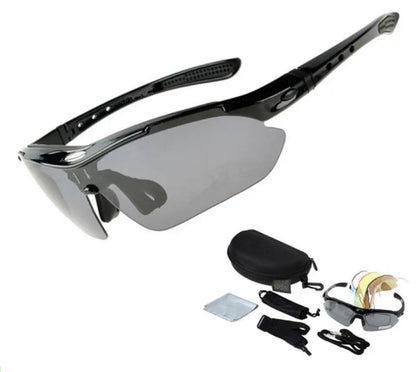 Outdoors, sports and cycling Sunglasses.  5 Changeable Lens Variations. Comfy|Non-Slip Nose-pads