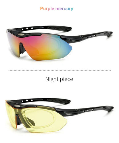 Outdoors, sports and cycling Sunglasses.  5 Changeable Lens Variations. Comfy|Non-Slip Nose-pads