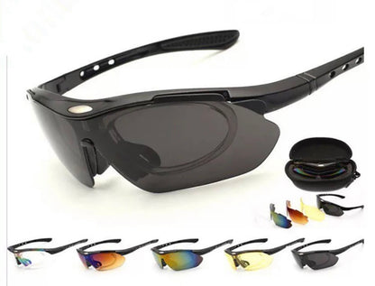 Outdoors, sports and cycling Sunglasses.  5 Changeable Lens Variations. Comfy|Non-Slip Nose-pads