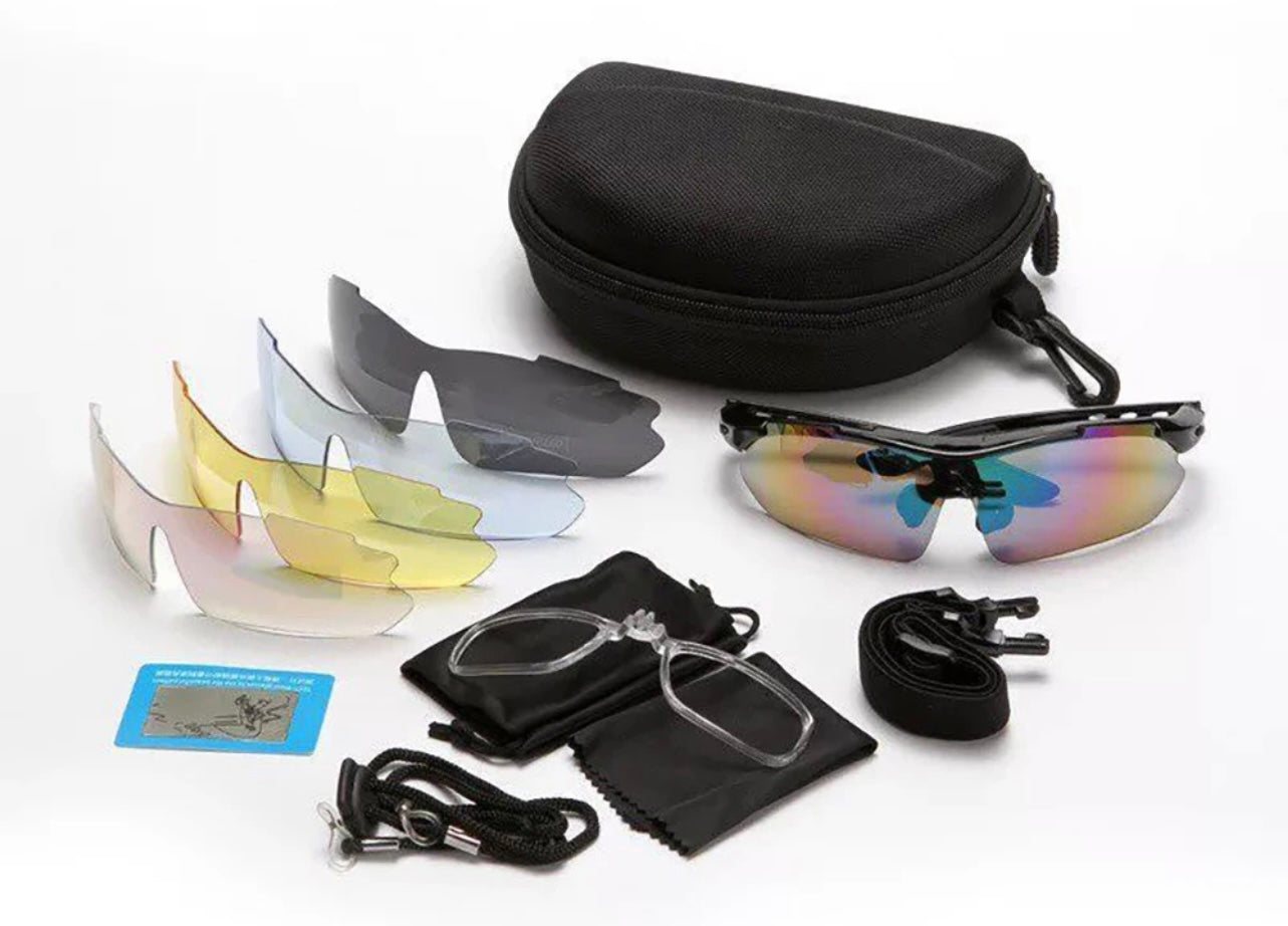 Outdoors, sports and cycling Sunglasses.  5 Changeable Lens Variations. Comfy|Non-Slip Nose-pads
