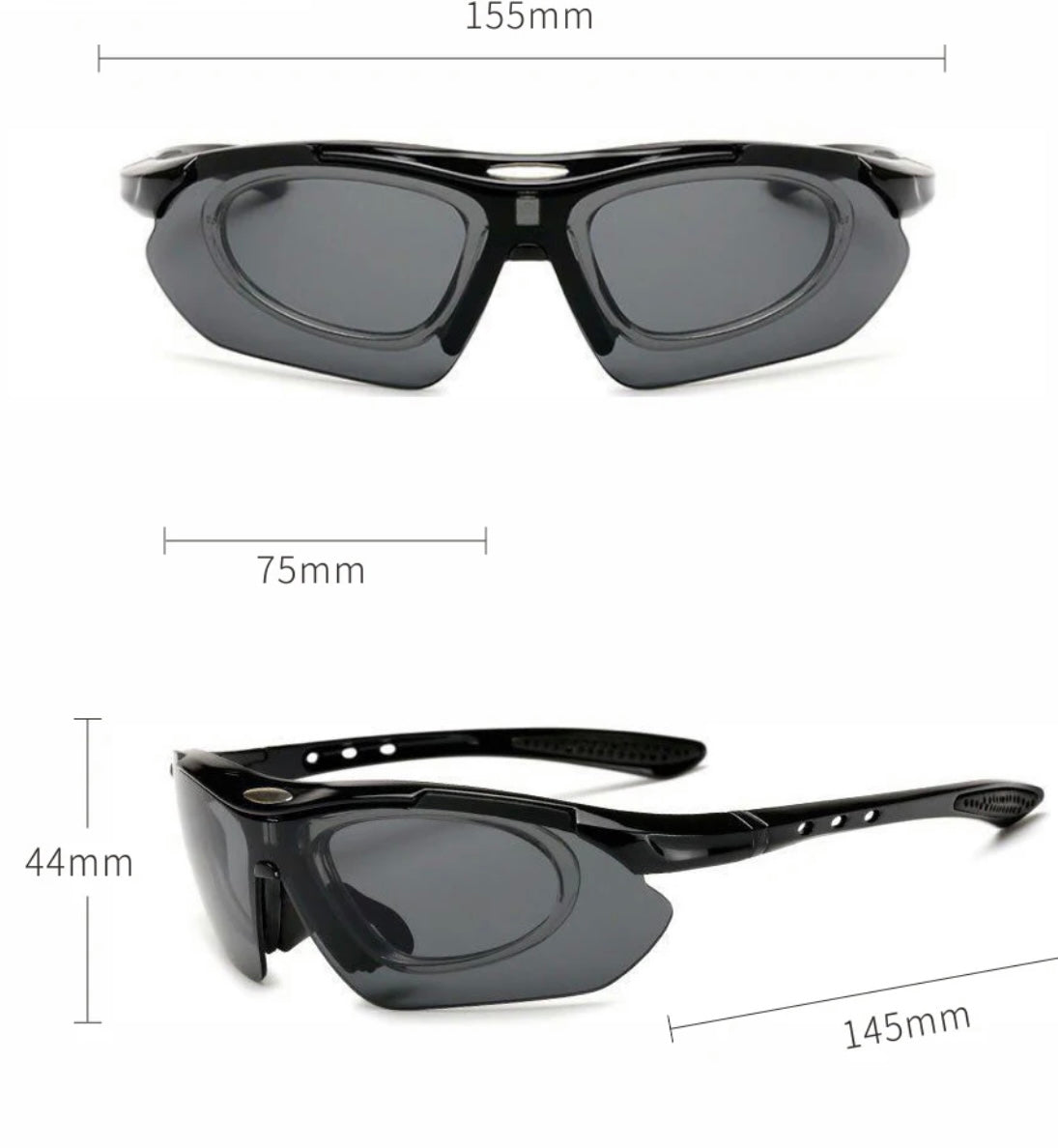 Outdoors, sports and cycling Sunglasses.  5 Changeable Lens Variations. Comfy|Non-Slip Nose-pads
