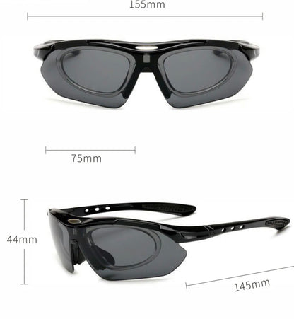 Outdoors, sports and cycling Sunglasses.  5 Changeable Lens Variations. Comfy|Non-Slip Nose-pads
