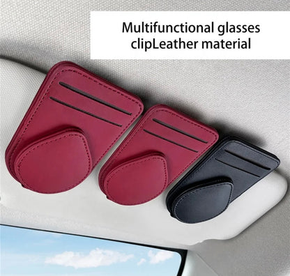 Double Slot-Magnetic Closure- Eyewear Visor Clip-Universal Fit-Card Fastener-Brand New