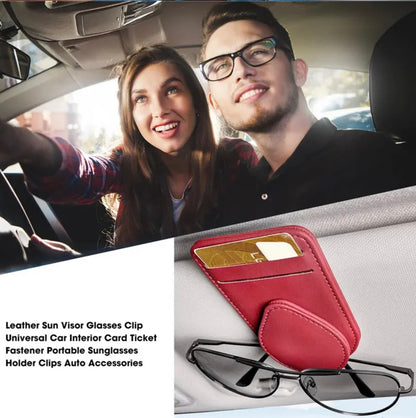 Double Slot-Magnetic Closure- Eyewear Visor Clip-Universal Fit-Card Fastener-Brand New