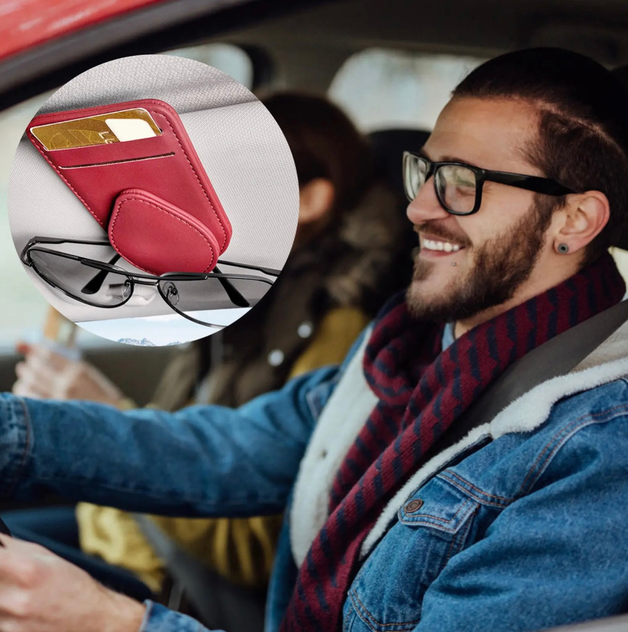 Double Slot-Magnetic Closure- Eyewear Visor Clip-Universal Fit-Card Fastener-Brand New