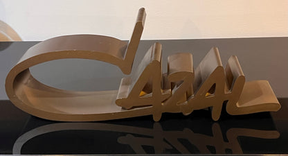 Cazal Logo Retail Countertop Display- 3D Sign- In Great Condition - Bronze