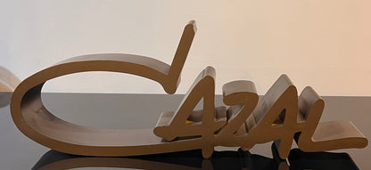 Cazal Logo Retail Countertop Display- 3D Sign- In Great Condition - Bronze