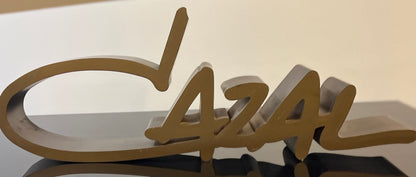 Cazal Logo Retail Countertop Display- 3D Sign- In Great Condition - Bronze