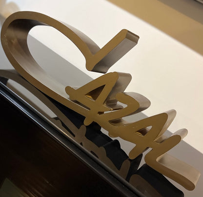 Cazal Logo Retail Countertop Display- 3D Sign- In Great Condition - Bronze
