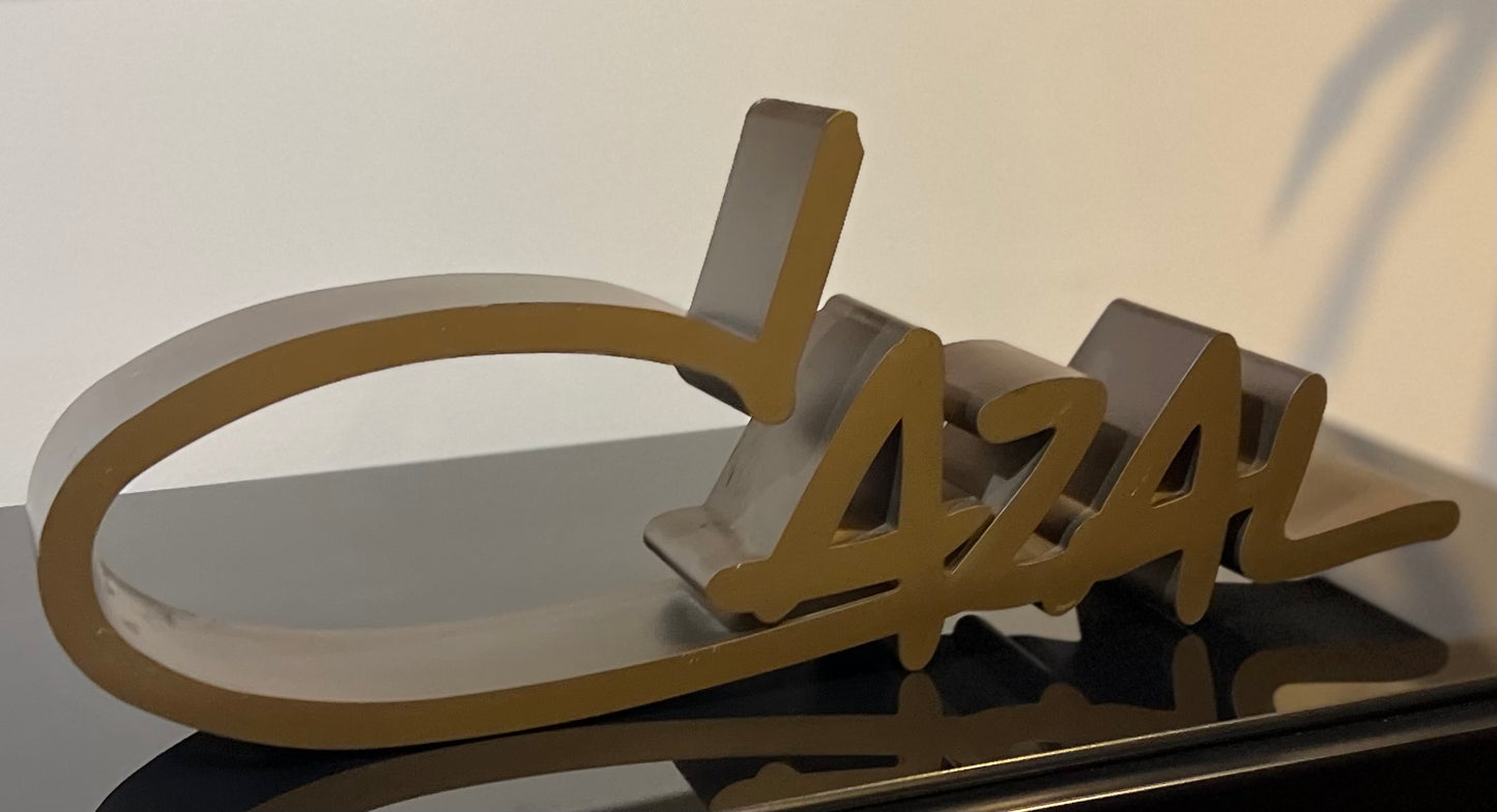 Cazal Logo Retail Countertop Display- 3D Sign- In Great Condition - Bronze