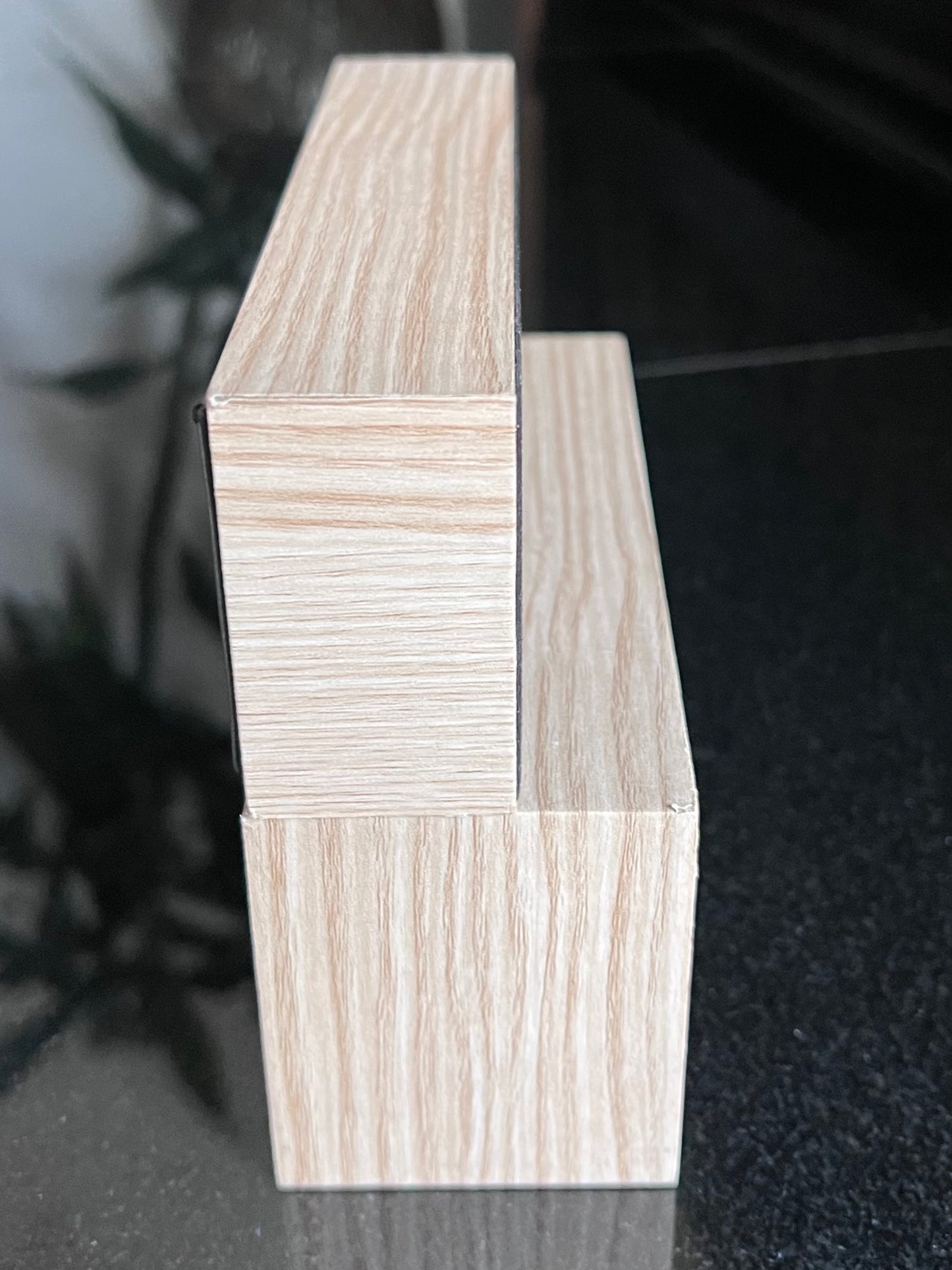 Bentley: Leather Stitched-Embossed-On Wood-Countertop Display-Very Rare Two Piece Set