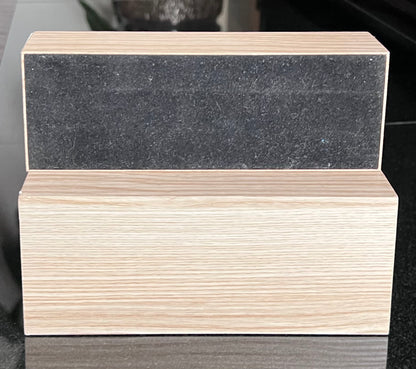 Bentley: Leather Stitched-Embossed-On Wood-Countertop Display-Very Rare Two Piece Set