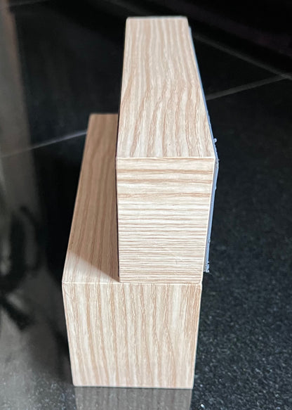 Bentley: Leather Stitched-Embossed-On Wood-Countertop Display-Very Rare Two Piece Set