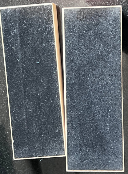 Bentley: Leather Stitched-Embossed-On Wood-Countertop Display-Very Rare Two Piece Set