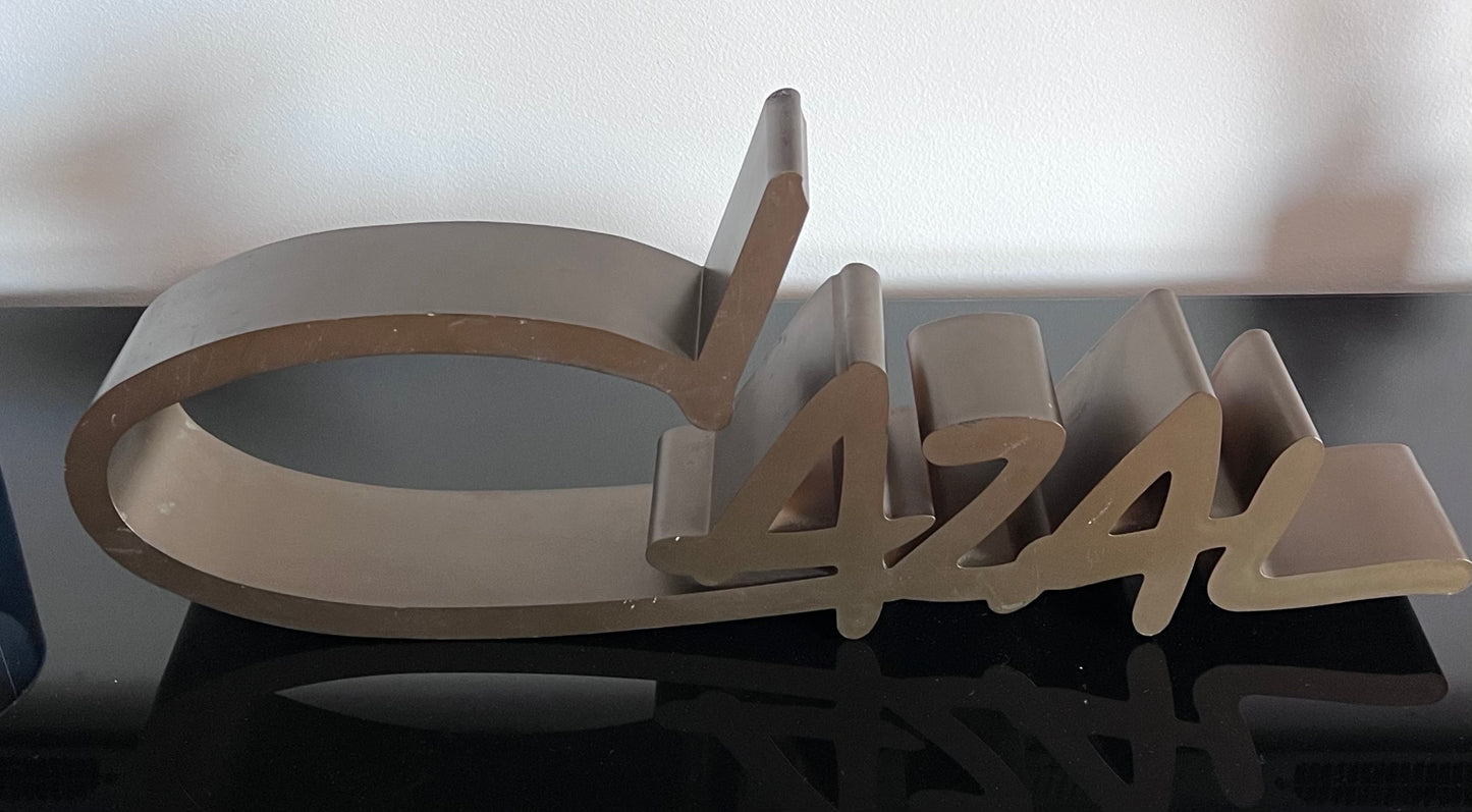 Cazal Logo Retail Countertop Display- 3D Sign- In Great Condition - Bronze