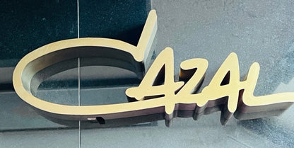 Cazal Logo Retail Countertop Display- 3D Sign- In Great Condition - Bronze