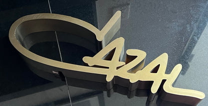 Cazal Logo Retail Countertop Display- 3D Sign- In Great Condition - Bronze