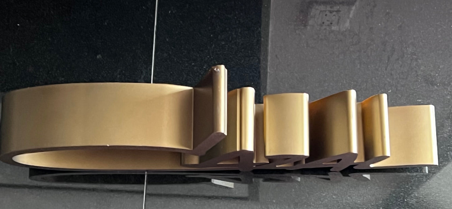 Cazal Logo Retail Countertop Display- 3D Sign- In Great Condition - Bronze