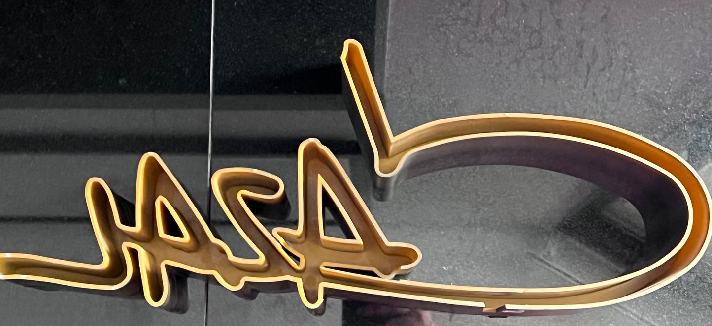 Cazal Logo Retail Countertop Display- 3D Sign- In Great Condition - Bronze