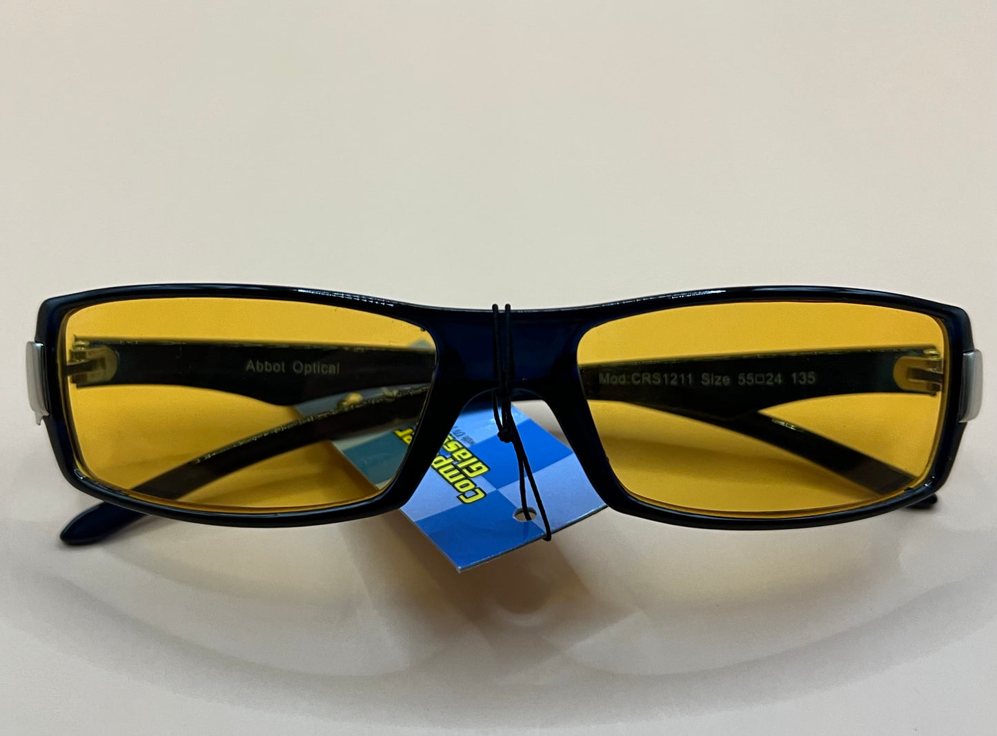 Abbot Optical Amber|Blue Light Blocking Gaming & Computer Glasses Magnification 1.75