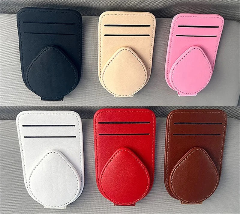 Double Slot-Magnetic Closure- Eyewear Visor Clip-Universal Fit-Card Fastener-Brand New