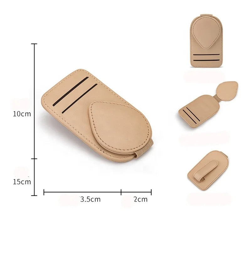 Double Slot-Magnetic Closure- Eyewear Visor Clip-Universal Fit-Card Fastener-Brand New