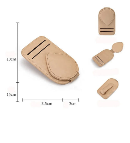 Double Slot-Magnetic Closure- Eyewear Visor Clip-Universal Fit-Card Fastener-Brand New