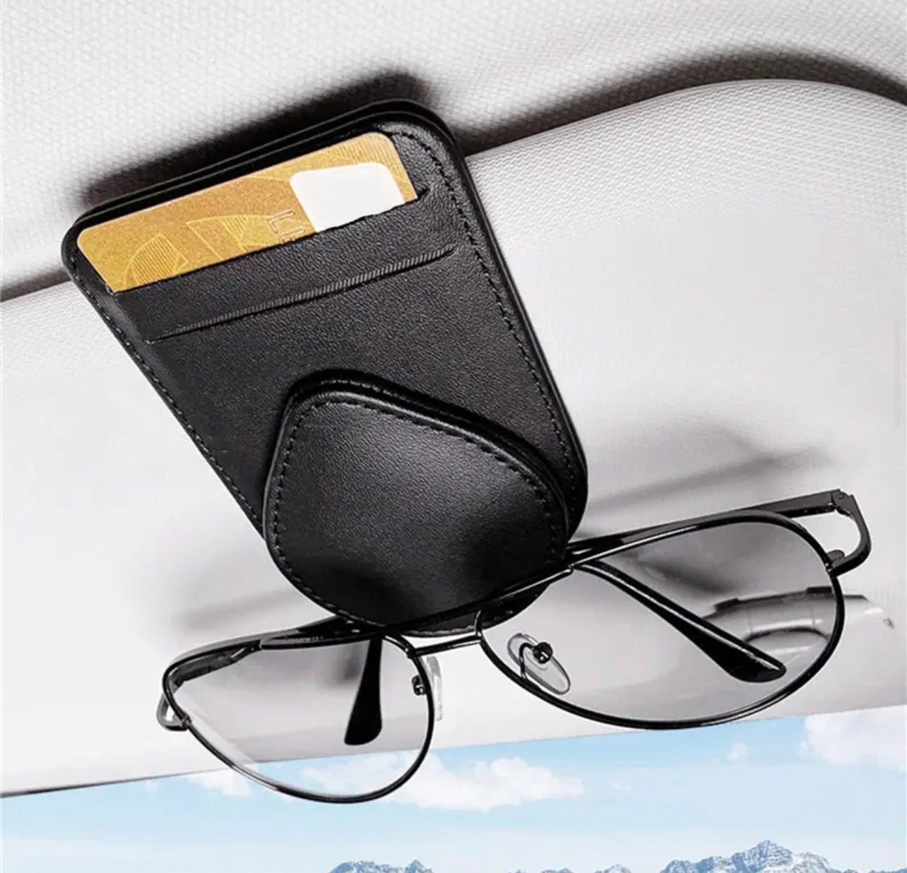 Double Slot-Magnetic Closure- Eyewear Visor Clip-Universal Fit-Card Fastener-Brand New