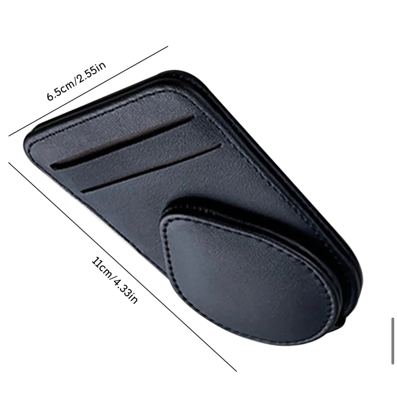 Double Slot-Magnetic Closure- Eyewear Visor Clip-Universal Fit-Card Fastener-Brand New