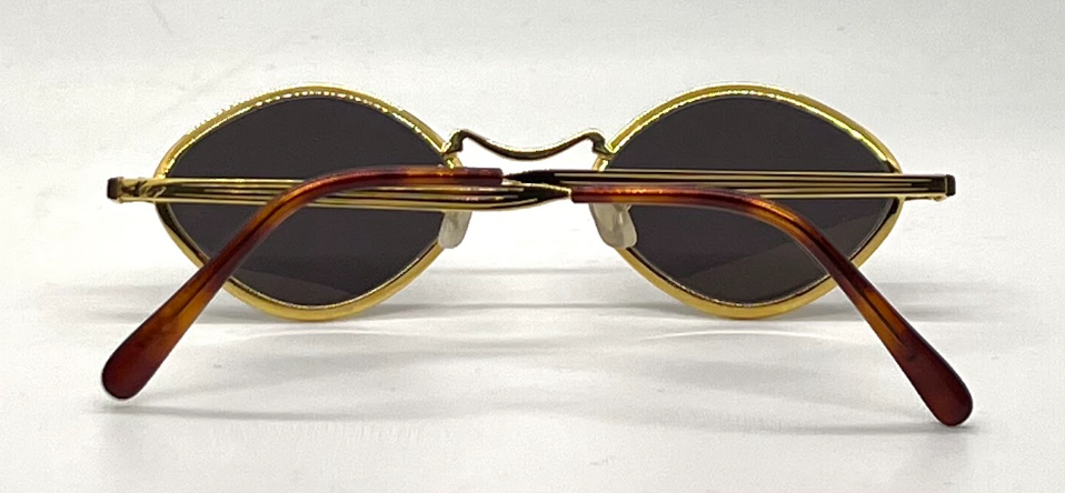 Kenzo KE 2872 Vintage Oval Gold Sunglasses-Unworn/NOS-Made in Japan