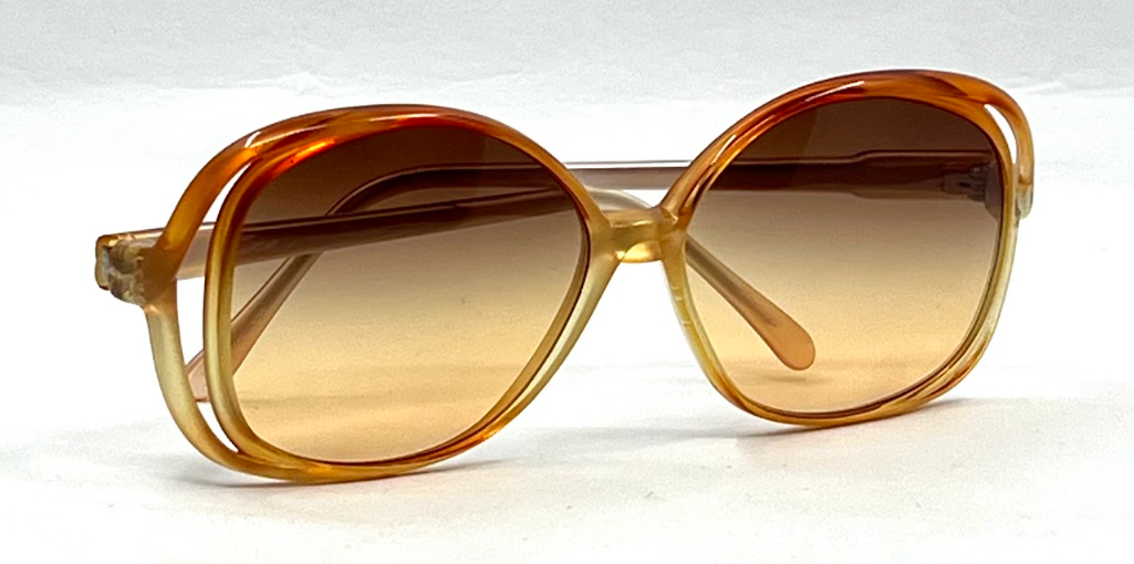 Tura MOD. TL 310 CH Vintage Oversized Sunglasses-New Gradient Custom Lenses-Japan
