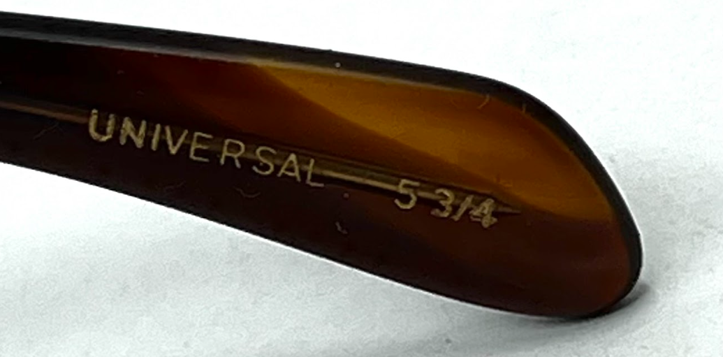 Vintage Universal 5 3/4 Tortoise Sunglasses-New Gradient Custom Amber Lenses-USA
