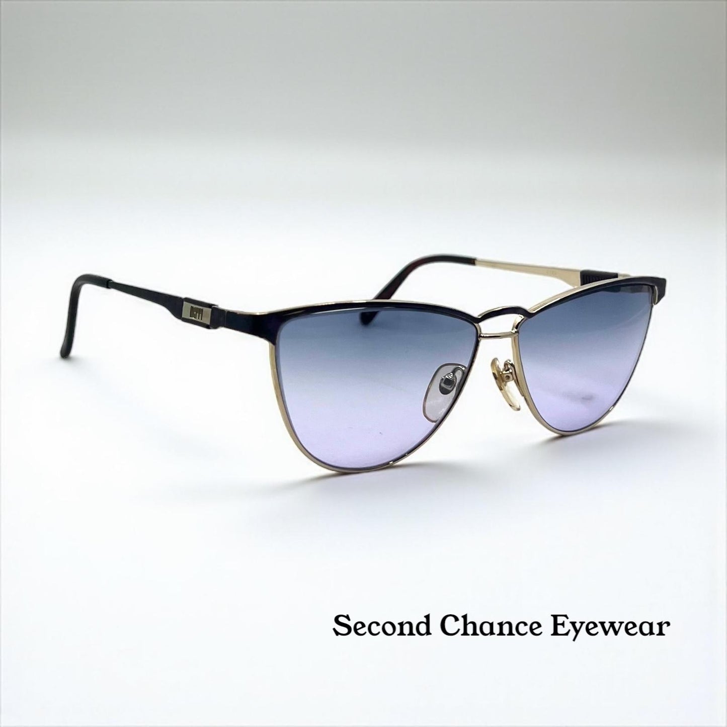 Givenchy 9702 Y2K Vintage Sunglasses w/ New Indigo Lavender Gradient Custom Lenses