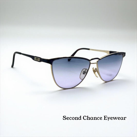 Givenchy 9702 Y2K Vintage Sunglasses w/ New Indigo Lavender Gradient Custom Lenses